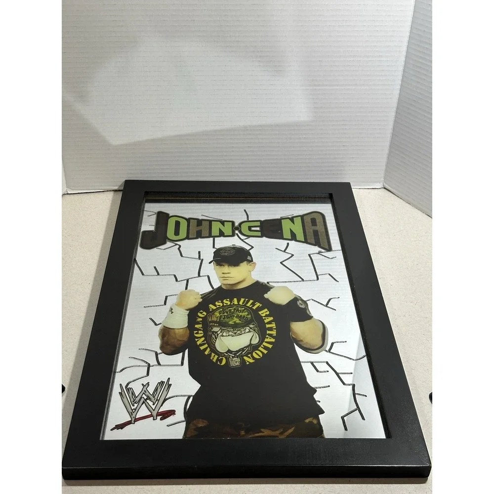 2007 John Cena Framed Bar Mirror WWE Pro-Wrestling Chain Gang